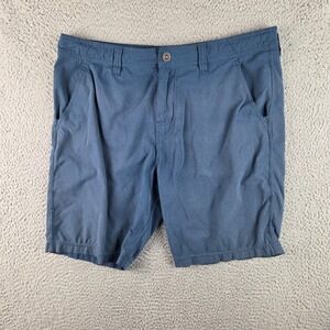 Prana Shorts Mens 34 Blue Furrow Performance Outdoor Hiking Climbing 5 pocket